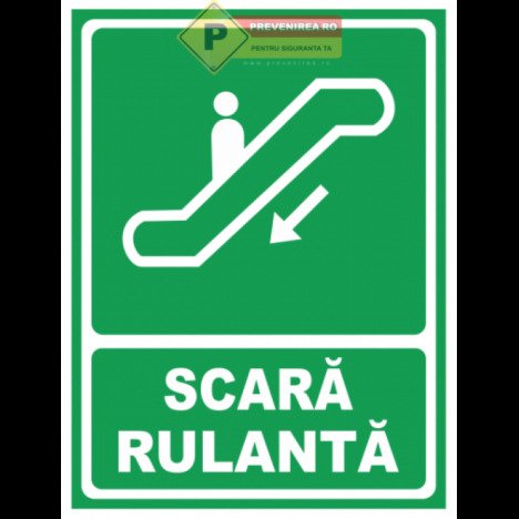 Indicator de securitate pentru scara rulanta